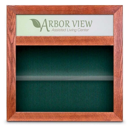 United Visual Products Outdoor Enclosed Combo Board, 42"x32", Bronze Frame/Green & Buff UVCB4232ODBZ-GREEN-BUFF